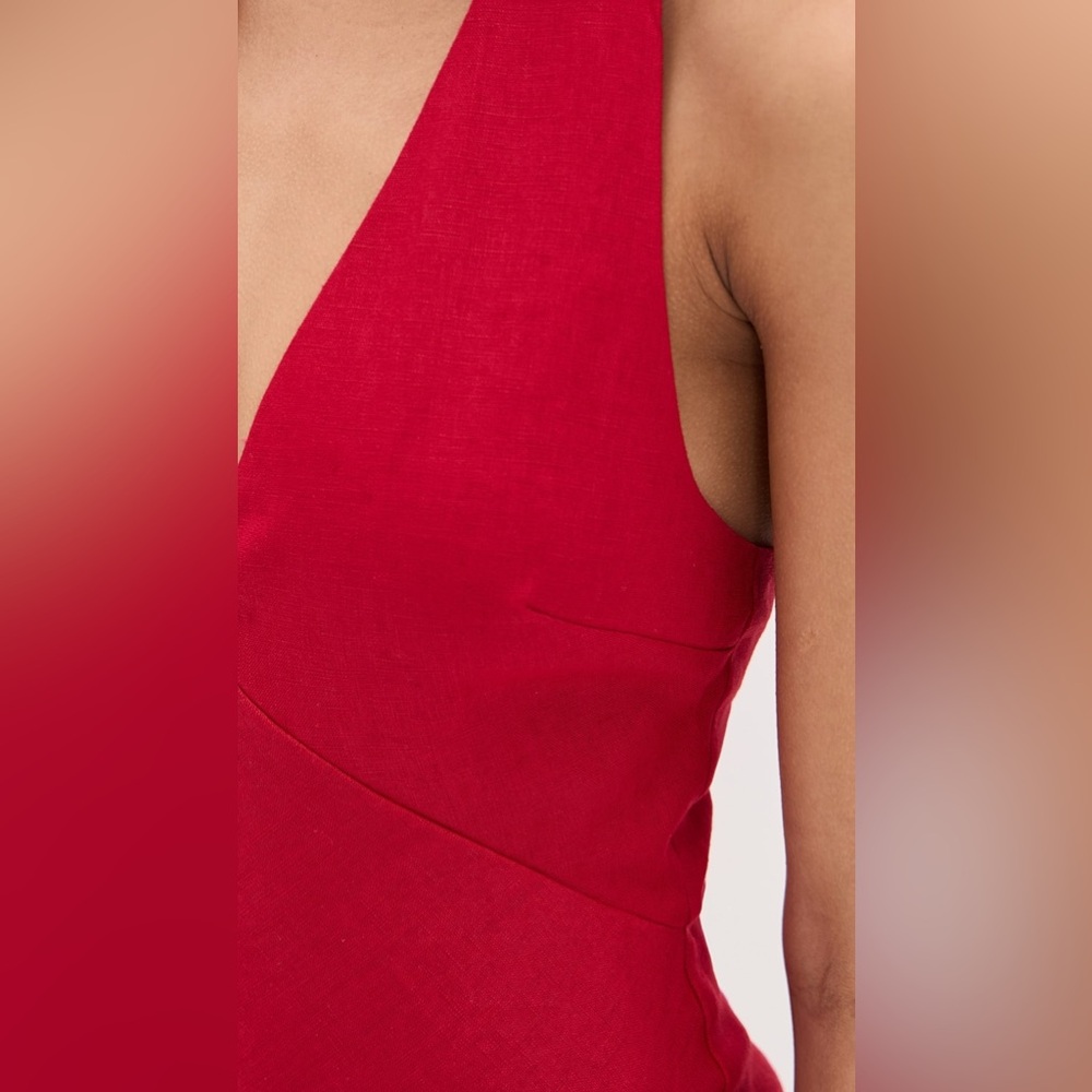 Reformation Red Halter Maxi Dress - Picture 9 of 11